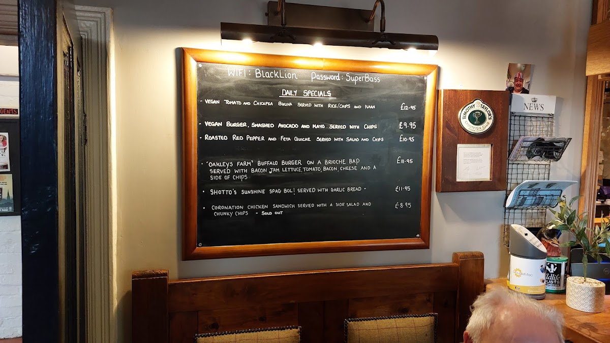 The Black Lion Cheddleton Menu - Image 4